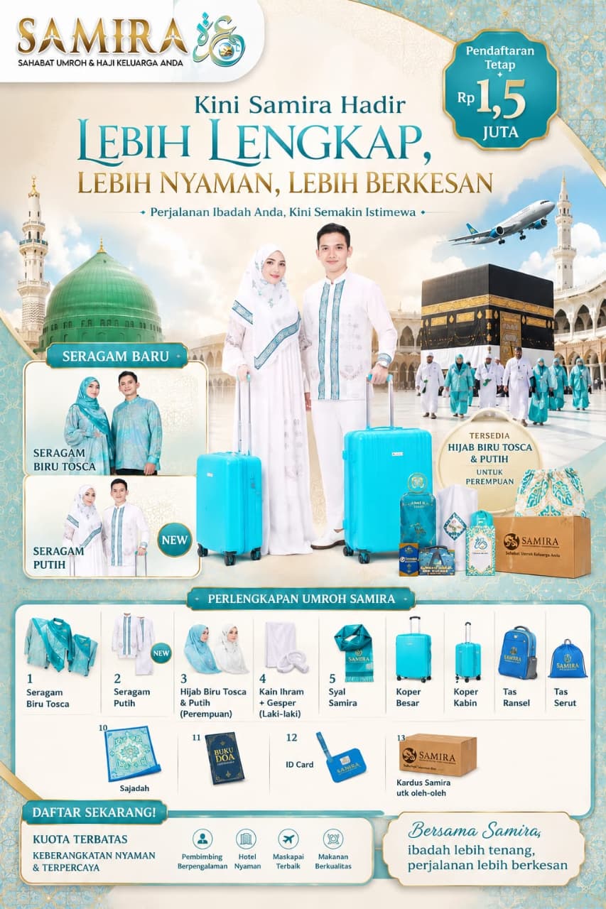 Fasilitas Perlengkapan Umrah Samira Travel