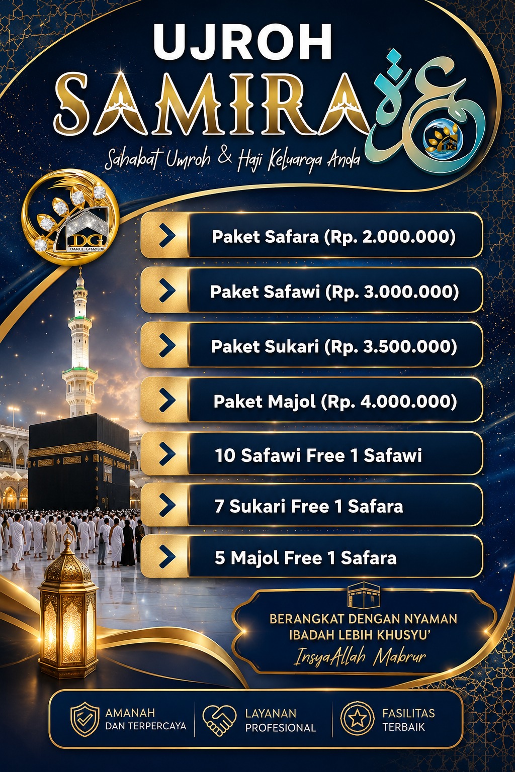 Tabel Ujrah Samira Travel